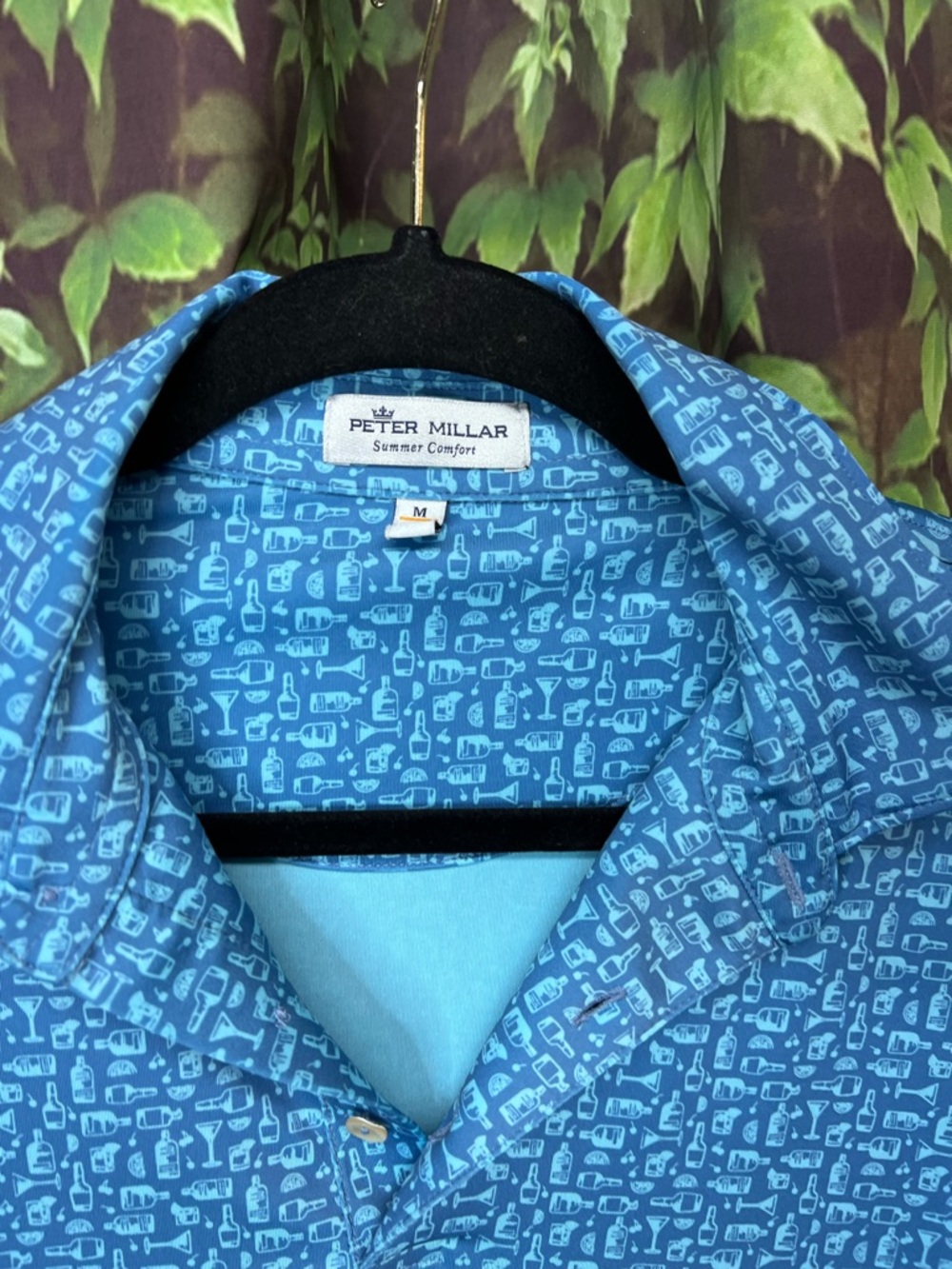 PETER MILLAR Summer Comfort Bourbon Bottle Biltmore Country Club Shirt, M - Picture 3 of 10